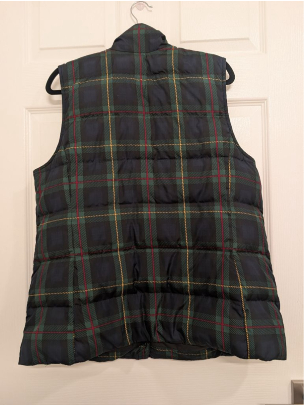 J Jill Women's Vest Tartan Plaid Quilted Down Puffer Vest Weather Transitional L - Picture 5 of 7